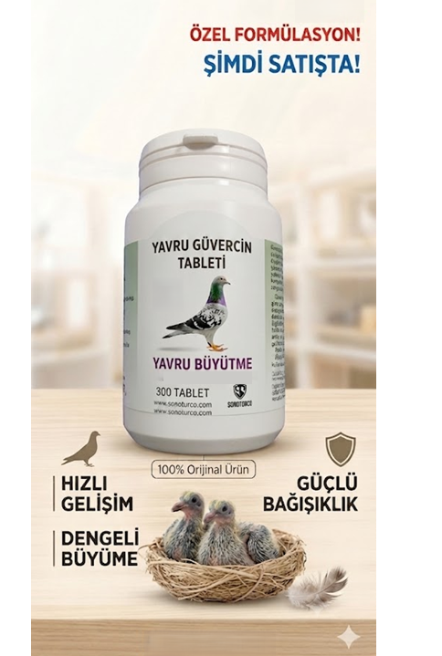 Yavru Güvercinler Için Yavru Hapı Ve Performans Armando Palaz 300 Tablet Yavru Büyütme Hapı